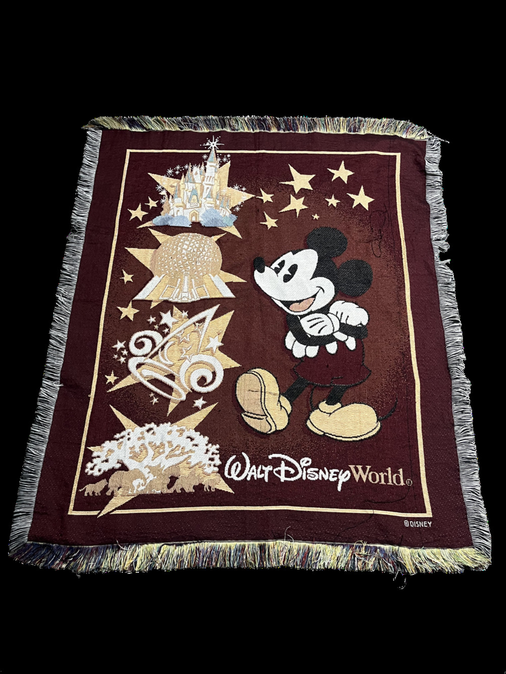 Walt Disney World Mickey Mouse Tapestry Throw Blanket